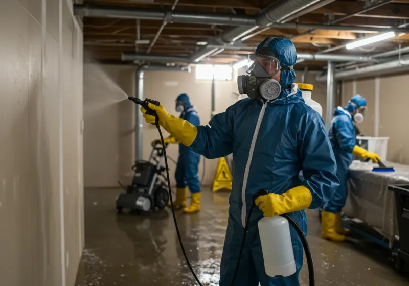 Basement Sanitization and Antimicrobial Treatment process in Dodge Center, MN