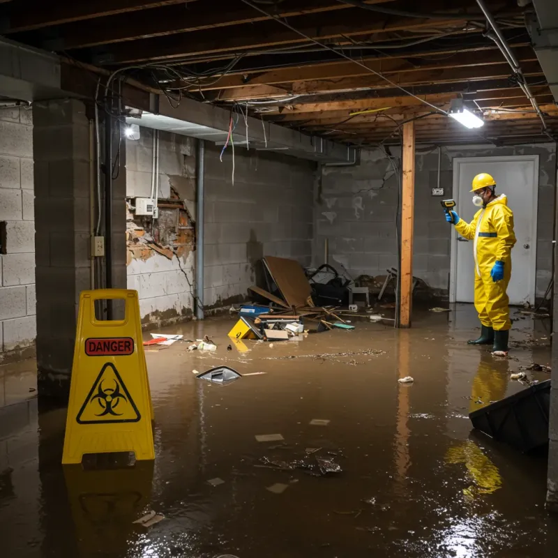 Flooded Basement Electrical Hazard in Dodge Center, MN Property